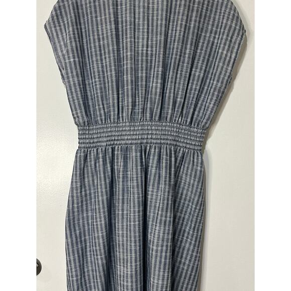 Max Studio Stripe Tie Front Cotton Blend Dress Size XL NWT Side Pockets Beachy - Picture 13 of 15